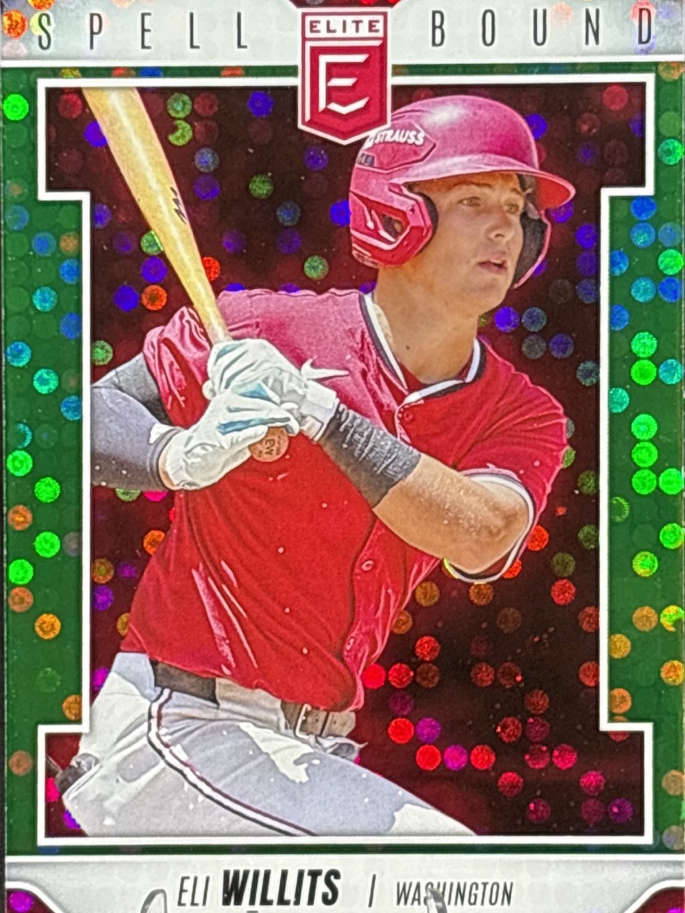 Panini Elite Spellbound Eli Willits Baseball Card - Green Dot Refractor